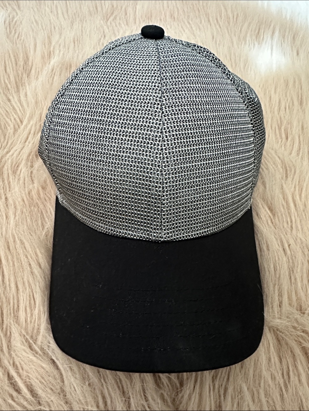 Gents Black Brim with Gray Mesh Baseball Cap